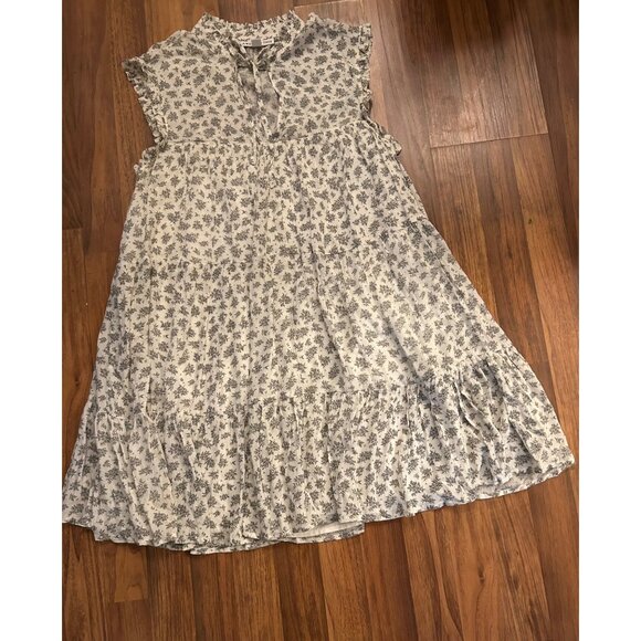And Now This Boho VISCOSE Floral Ruffle Tiered Midi Dress Women’s Medium White S - Picture 8 of 15